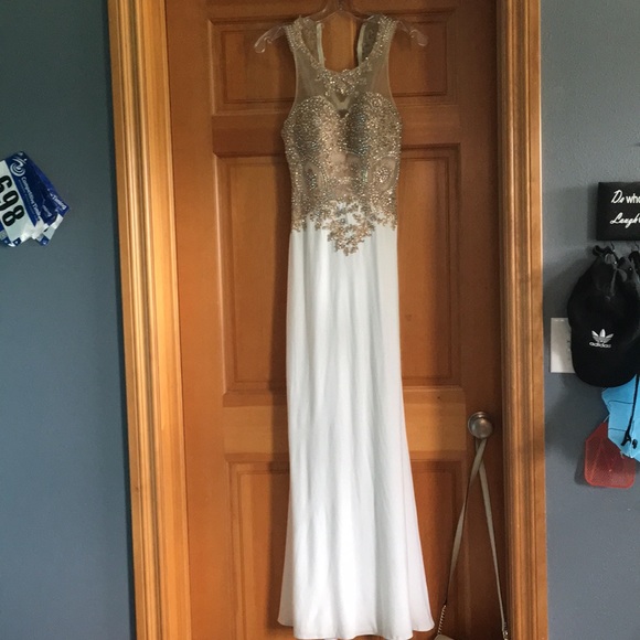 Tiffany Designs Other - White and gold prom dress Tiffany Designs Other - White and gold prom dress